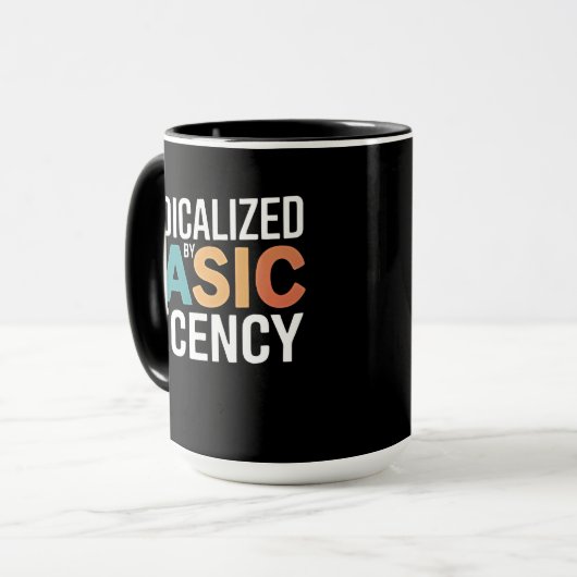 基本的な礼儀によって急進化した民主主義の社会 マグカップ (正面左)