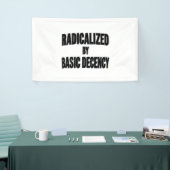 基本的な礼儀によって急進化した民主主義の社会 横断幕 (トレードショー)