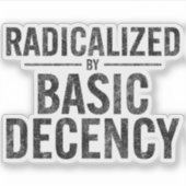 基本的な礼儀によって急進化すおもしろいる シール (正面)