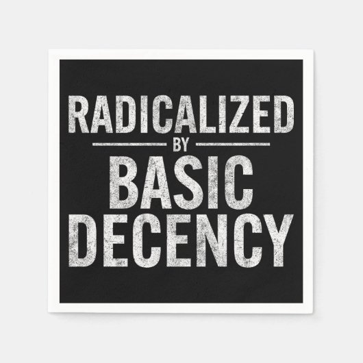 基本的な礼儀によって急進化すおもしろいる スタンダードカクテルナプキン (正面)