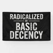 基本的な礼儀によって急進化すおもしろいる 横断幕 (横)