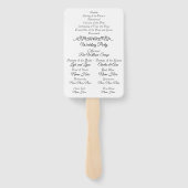 基本的な空白の結婚式 プログラムファン ハンドファン (裏面)