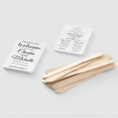 基本的な空白の結婚式 プログラムファン ハンドファン (組立なし)