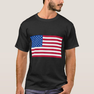 基本的な米国旗プロダクト Tシャツ