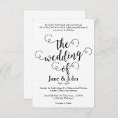 基本的な結婚式の招待状 招待状 (正面/裏面)