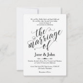 基本的な結婚式招待状の結婚 招待状 (正面)