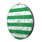 基本的な緑および白のストライプパターン ダーツボード (正面右)