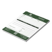 基本的な芝生管理サービス事業請求書パッド ノートパッド (回転)