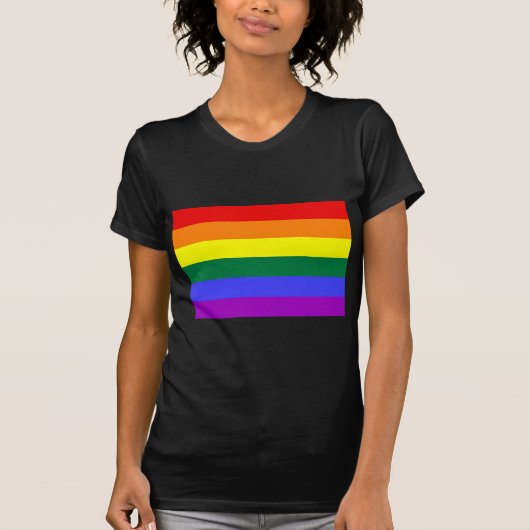 基本的な虹の旗 Tシャツ (正面)
