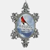 基本的な記念の詩の飾り金具 スノーフレークピューターオーナメント (左)