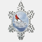 基本的な記念の詩の飾り金具 スノーフレークピューターオーナメント (右)