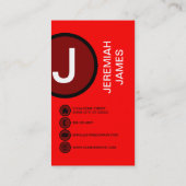 基本的な赤い泡 名刺 (裏面)