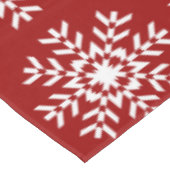 基本的な赤と白の雪片のスキー季節 テーブルクロス (アングル)