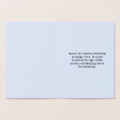 基本的な銀ぱくの第60誕生日の挨拶状 箔カード (内部)