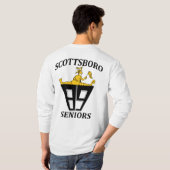 基本的な長袖 Tシャツ (裏面フル)