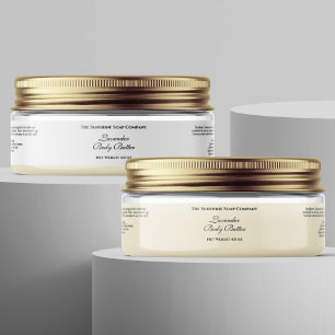 基本的な防水ホワイトコスメティックジャラベル1" x 7" シール