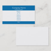 基本的な青及び白い 名刺 (正面/裏面)