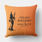 基本的な魔女の女性モダンゴシックのハロウィーン クッション (裏面)