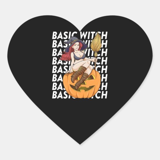 基本的な魔女ハロウィーンの衣装おもしろい皮肉 ハートシール (正面)