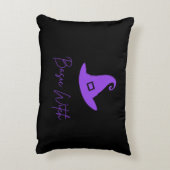 基本的な魔女ハロウィーン（紫） アクセントクッション (裏面(縦))