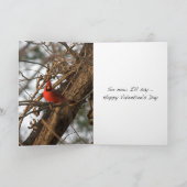 基本的な鳥のバレンタインデーカード シーズンカード (内部)