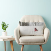 基本的な鳥の冬の雪の写真 ランバークッション (椅子)