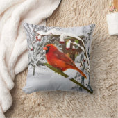 基本的な鳥、雪、冬、装飾用クッション クッション (ブランケット)