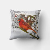 基本的な鳥、雪、冬、装飾用クッション クッション (裏面)