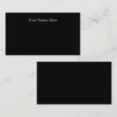 基本的な黒い名刺 名刺 (正面/裏面)