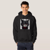 基本的な黒いTシャツ パーカ (正面フル)