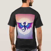 基本的な黒いTシャツ Tシャツ (裏面)