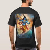 基本的な黒いTシャツ Tシャツ (裏面)