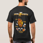 基本的な黒いTシャツ Tシャツ (裏面)