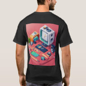 基本的な黒いTシャツ Tシャツ (裏面)