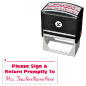 基本的な「すみやかに署名して戻る」 セルフインキングスタンプ (インサイチュ)