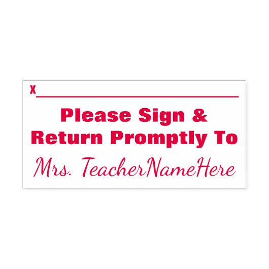 基本的な「すみやかに署名して戻る」 セルフインキングスタンプ (デザイン)