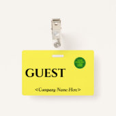 基本的な「ゲスト」バッジ バッジ (裏面クリップ)