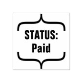 基本的な「ステータス：有料」ゴム印 ラバースタンプ (インプリント)