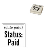 基本的な「ステータス：有料」ゴム印 ラバースタンプ (押印)