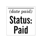 基本的な「ステータス：有料」ゴム印 ラバースタンプ (インプリント)