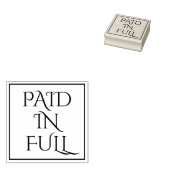 基本的な「フル支払済み」ゴム印 ラバースタンプ (押印)