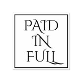 基本的な「フル支払済み」ゴム印 ラバースタンプ (インプリント)