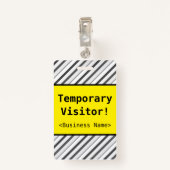 基本的な"一時的な訪問者!" バッジ (裏面クリップ)