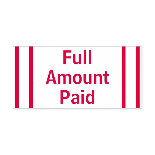 基本的な「全額を支払う」ゴム印 セルフインキングスタンプ (デザイン)