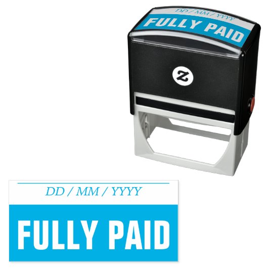 基本的な「全額支払い」ゴム印 セルフインキングスタンプ (インサイチュ)