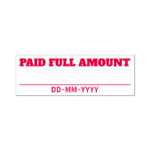 基本的な「全額支払済み」ゴム印 セルフインキングスタンプ (デザイン)