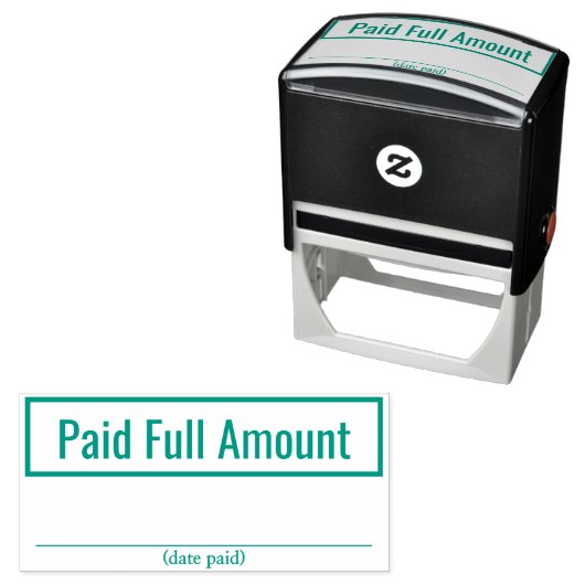 基本的な「全額支払済み」ゴム印 セルフインキングスタンプ (インサイチュ)