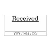 基本的な「受け取り」ゴム印 ラバースタンプ (インプリント)