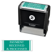 基本的な「支払い受け取り加工」ゴム印 セルフインキングスタンプ (インサイチュ)