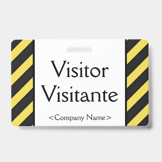 基本的な「訪問者」 「Visitante」 バッジ (正面)